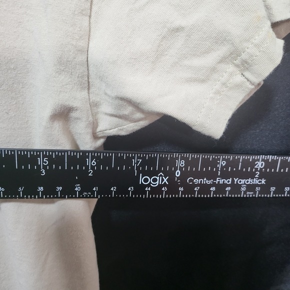 Def Leppard Distressed Graphic Crop T-Shirt Tan Leopard Band Tee S/M - Picture 9 of 11